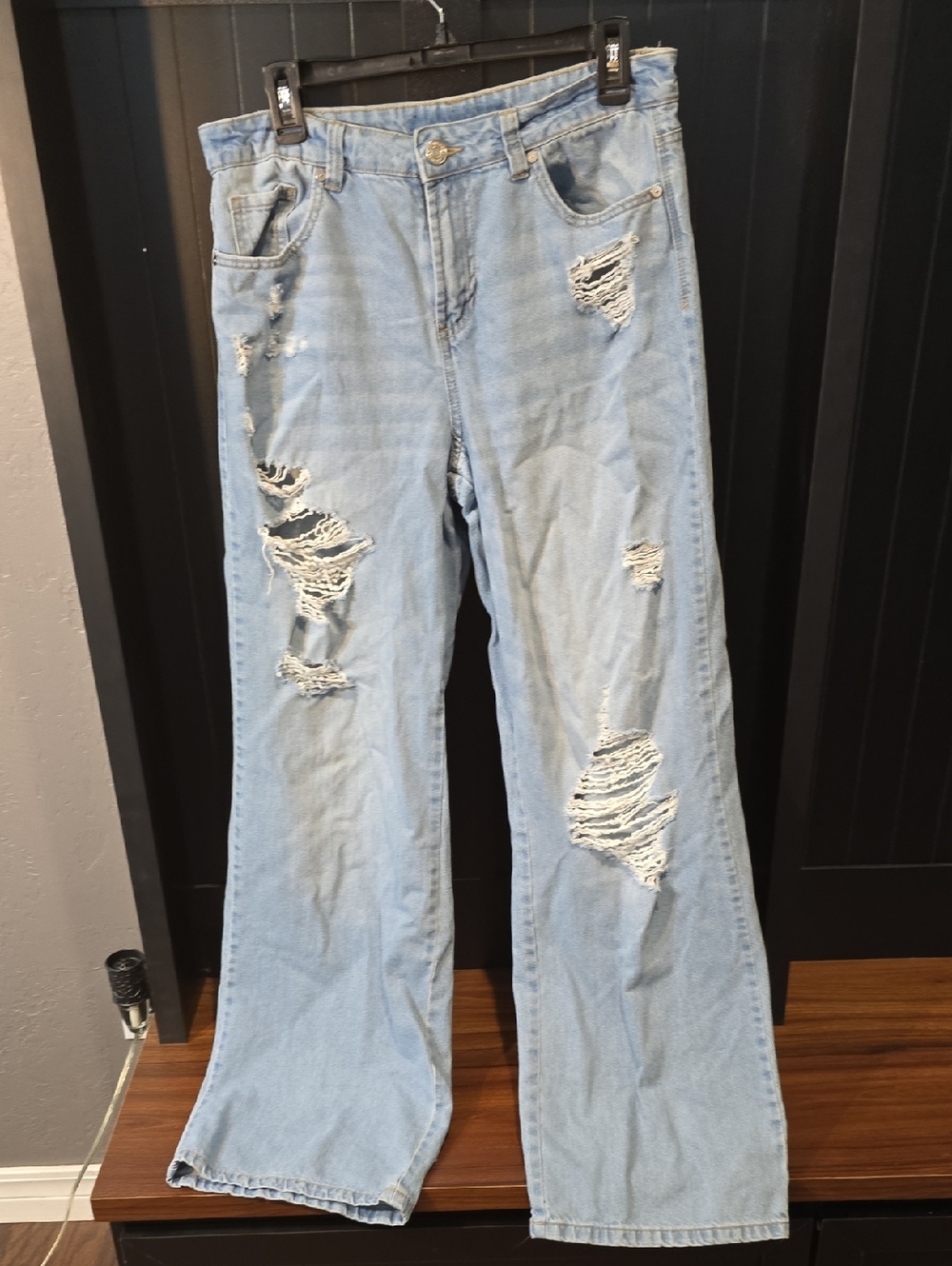Indigo Rain Light Blue Distressed Women’s Jeans